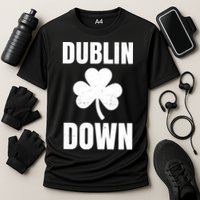 Dublin Down St Patricks Day Clover Cooling Performance Crew T-Shirt