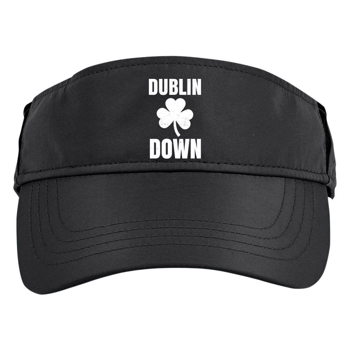 Dublin Down St Patricks Day Clover Adult Drive Performance Visor
