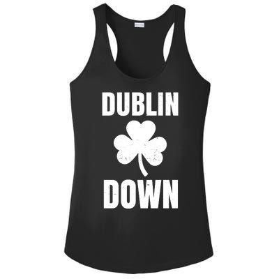 Dublin Down St Patricks Day Clover Ladies PosiCharge Competitor Racerback Tank