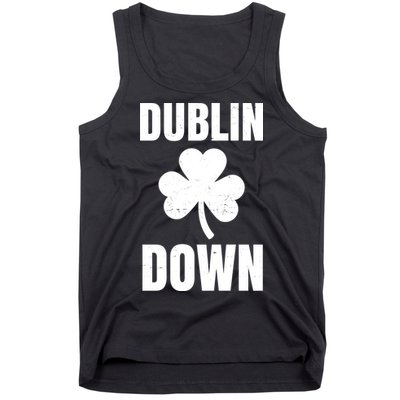 Dublin Down St Patricks Day Clover Tank Top