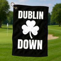 Dublin Down St Patricks Day Clover Golf Towel
