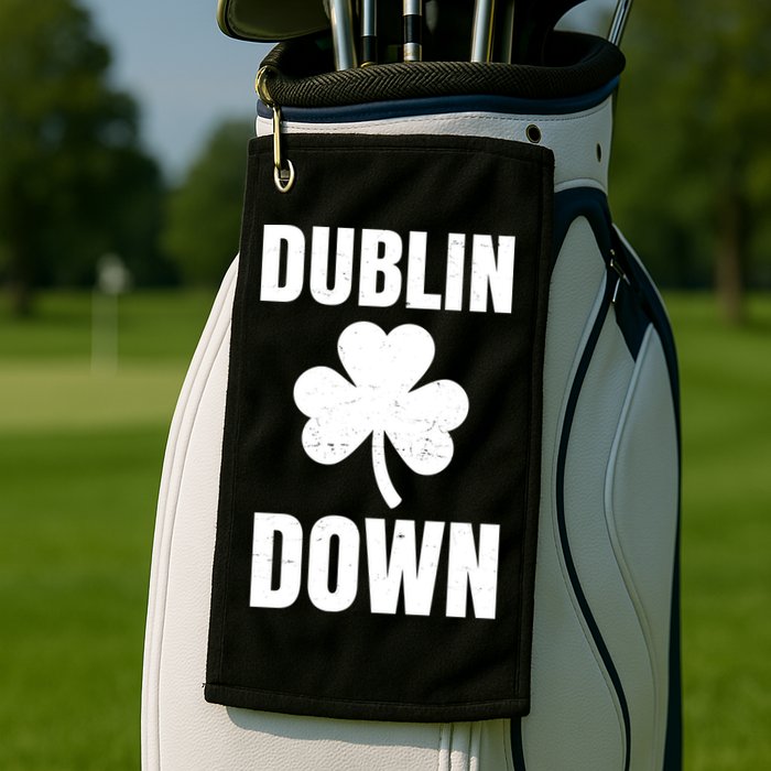 Dublin Down St Patricks Day Clover Golf Towel