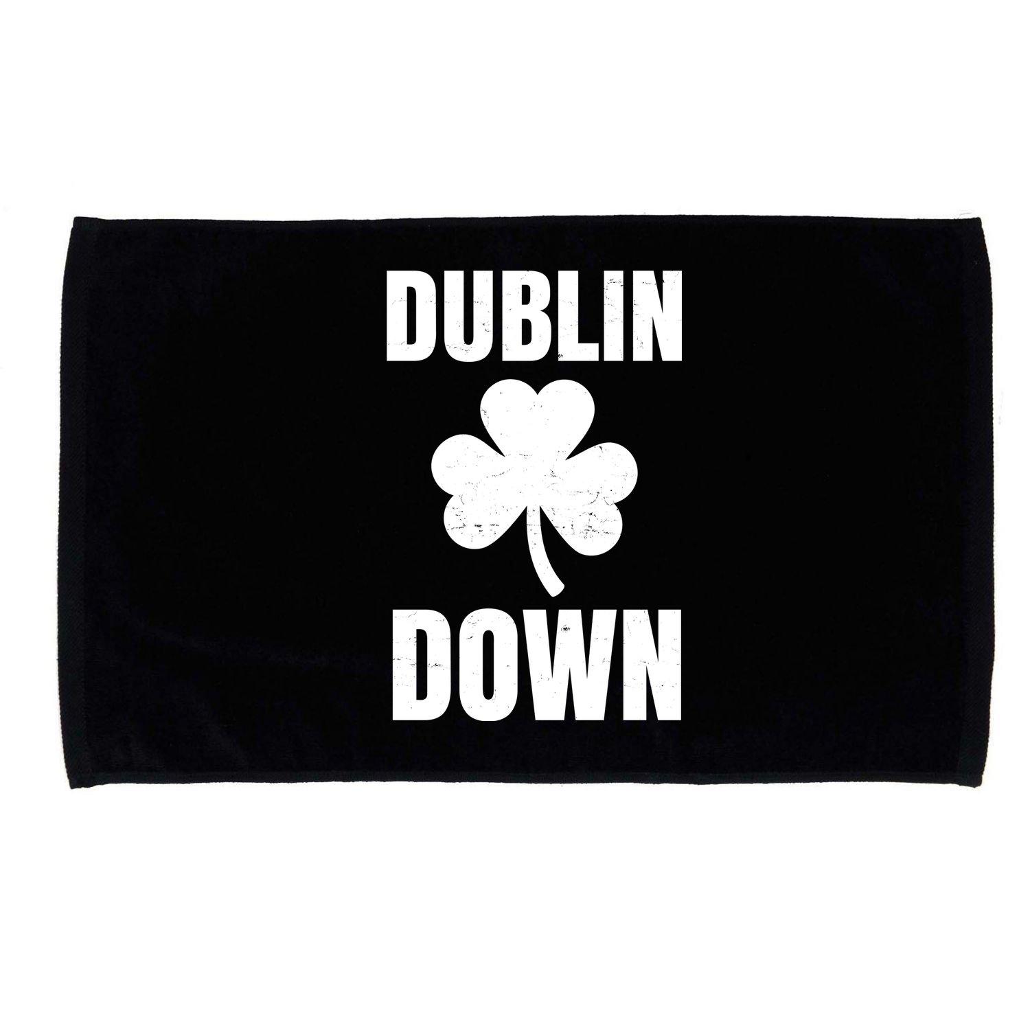 Dublin Down St Patricks Day Clover Microfiber Hand Towel