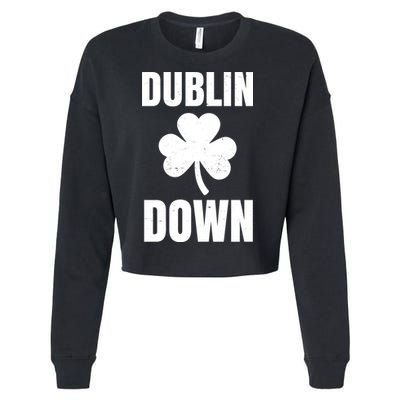 Dublin Down St Patricks Day Clover Cropped Pullover Crew