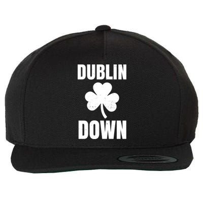 Dublin Down St Patricks Day Clover Wool Snapback Cap