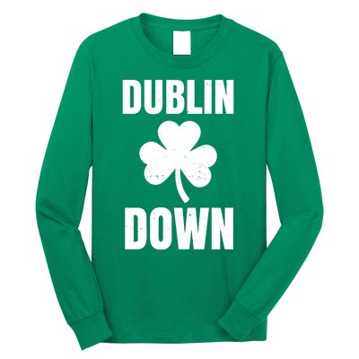 Dublin Down St Patricks Day Clover Long Sleeve Shirt