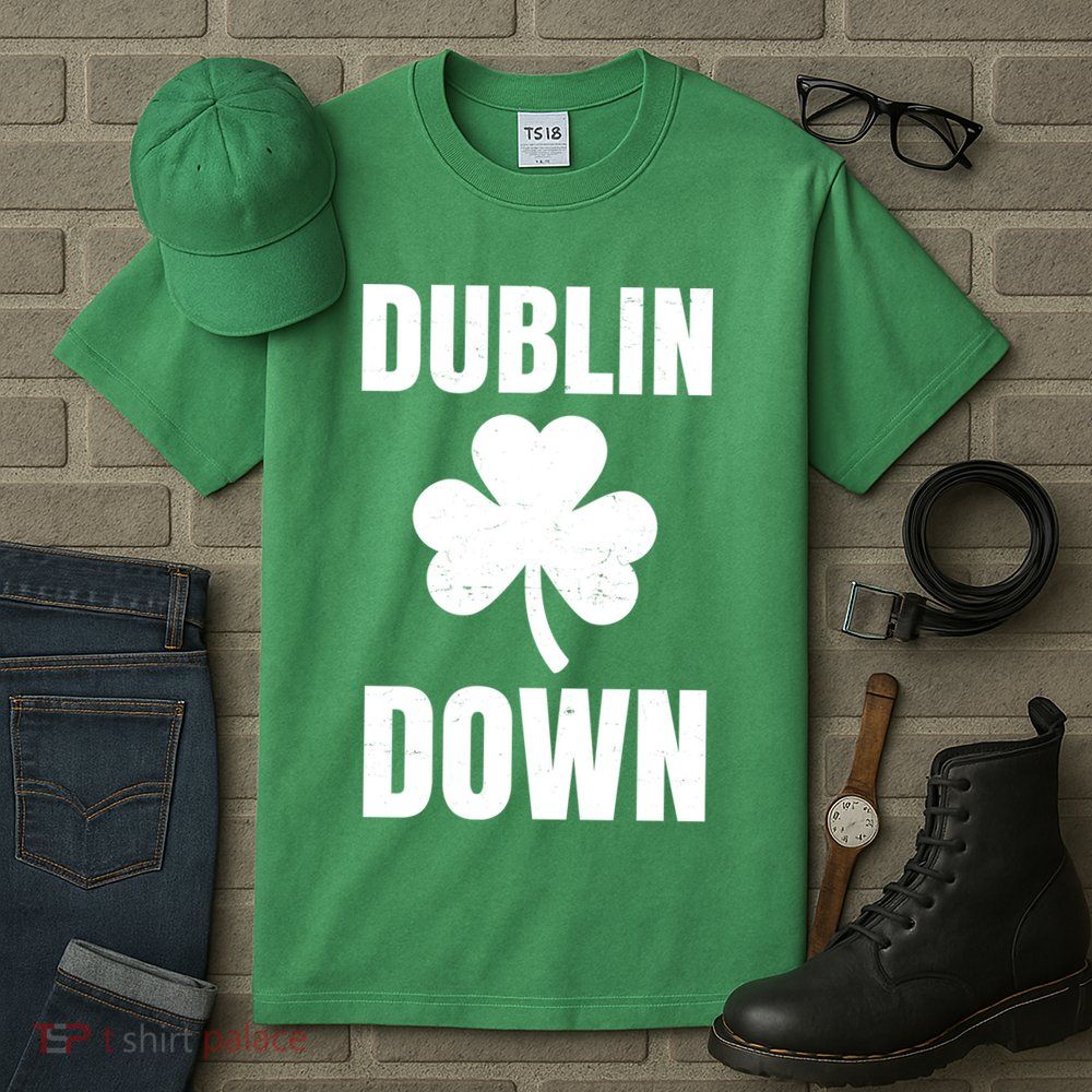 Dublin Down St Patricks Day Clover Tall T-Shirt