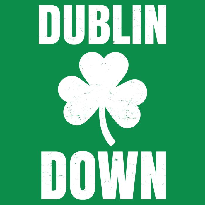 Dublin Down St Patricks Day Clover Button