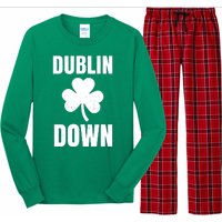 Dublin Down St Patricks Day Clover Long Sleeve Pajama Set