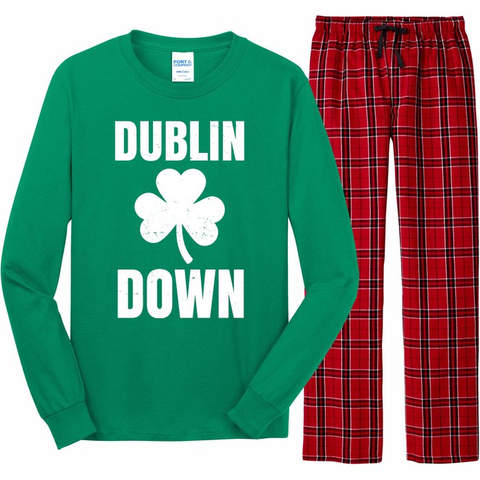 Dublin Down St Patricks Day Clover Long Sleeve Pajama Set