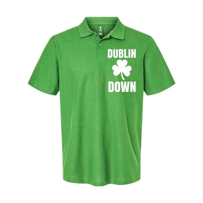 Dublin Down St Patricks Day Clover Softstyle Adult Sport Polo