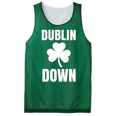 Dublin Down St Patricks Day Clover Mesh Reversible Basketball Jersey Tank