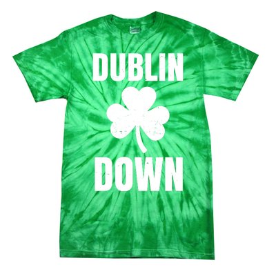 Dublin Down St Patricks Day Clover Tie-Dye T-Shirt