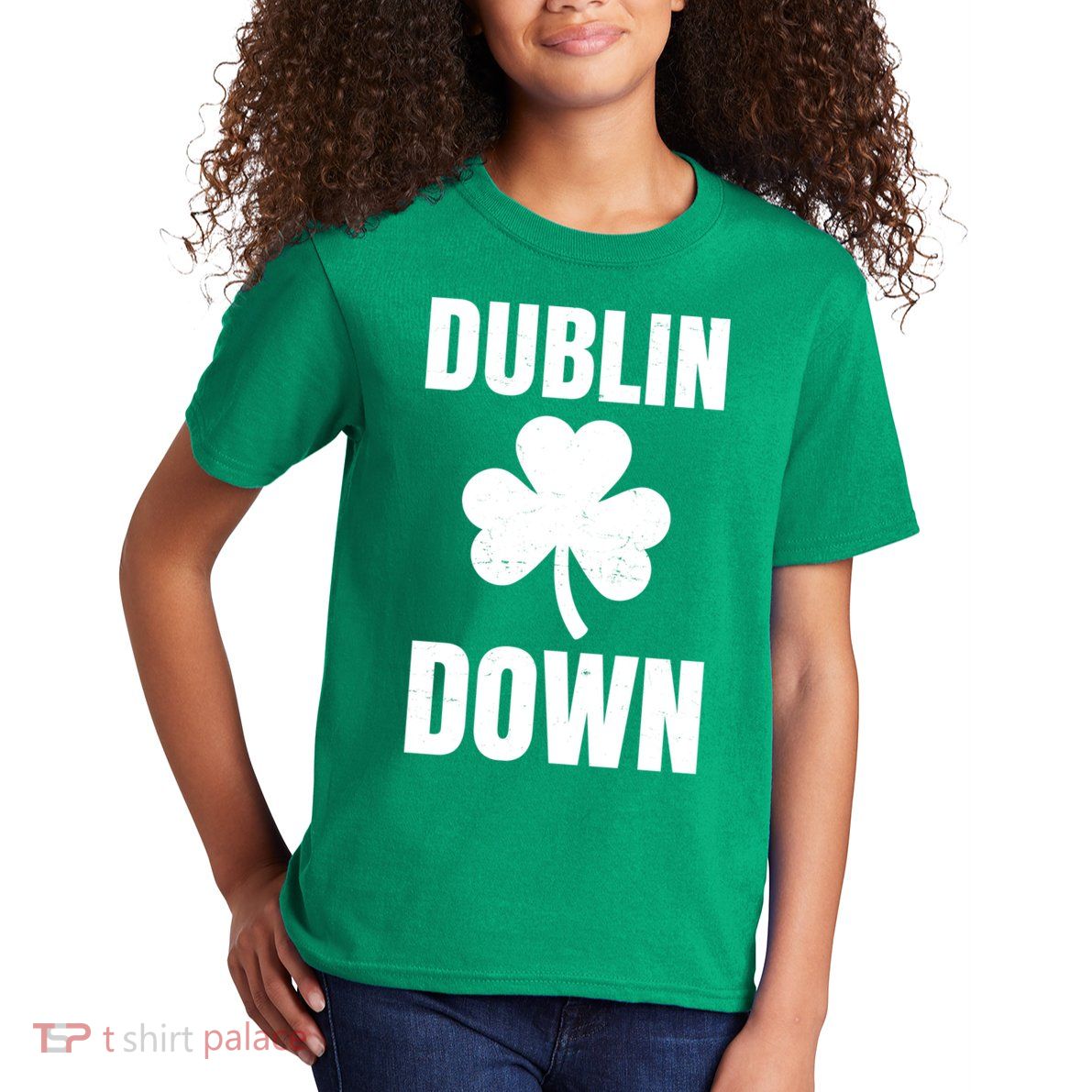 Dublin Down St Patricks Day Clover Kids T-Shirt