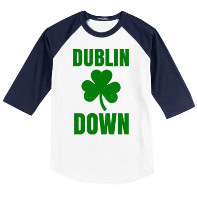 Dublin Down St Patricks Day Clover Baseball Sleeve Shirt