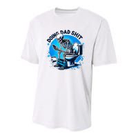 Doing Dad Shit Dad Joke Skeleton Dad Funny Dad Fathers Day Youth Performance Sprint T-Shirt