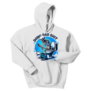 Doing Dad Shit Dad Joke Skeleton Dad Funny Dad Fathers Day Kids Hoodie