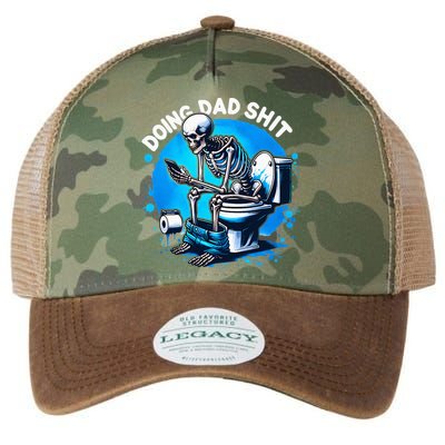 Doing Dad Shit Dad Joke Skeleton Dad Funny Dad Fathers Day Legacy Tie Dye Trucker Hat