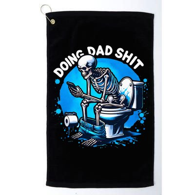 Doing Dad Shit Dad Joke Skeleton Dad Funny Dad Fathers Day Golf Towel