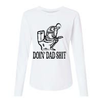 Doing Dad Shit Funny Skeleton Dad Joke Fathers Day Womens Cotton Relaxed Long Sleeve T-Shirt