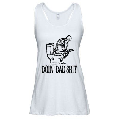 Doing Dad Shit Funny Skeleton Dad Joke Fathers Day Ladies Essential Flowy Tank