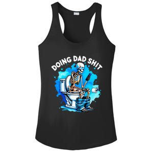 Doing Dad Shit Step Dad Skeleton Dad Joke Happy FatherS Day Ladies PosiCharge Competitor Racerback Tank