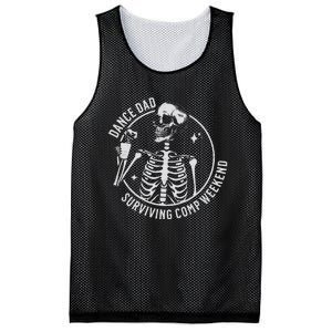 Dance Dad Surviving Comp Weekend Skeleton Coffee Mesh Reversible Basketball Jersey Tank