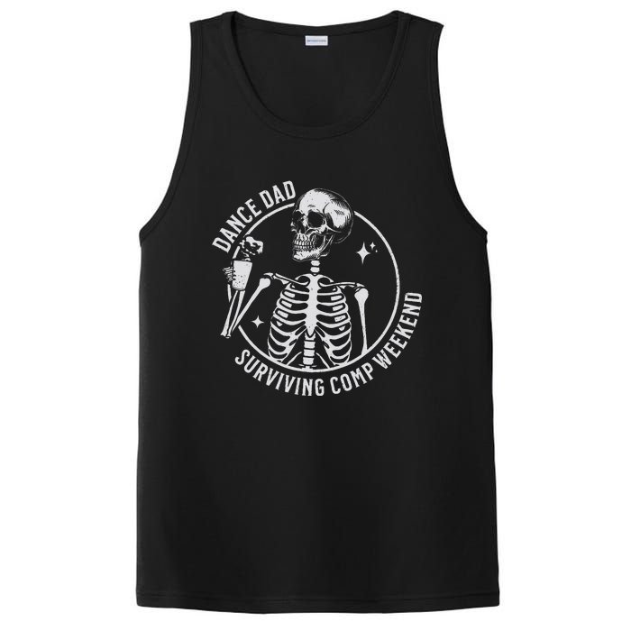 Dance Dad Surviving Comp Weekend Skeleton Coffee PosiCharge Competitor Tank