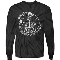 Dance Dad Surviving Comp Weekend Skeleton Coffee Tie-Dye Long Sleeve Shirt