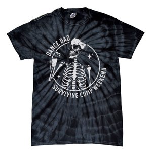 Dance Dad Surviving Comp Weekend Skeleton Coffee Tie-Dye T-Shirt