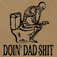Doing Dad Shit Funny Skeleton Dad Joke Cotton Canvas Backpack