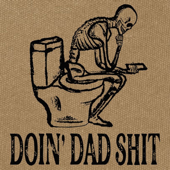 Doing Dad Shit Funny Skeleton Dad Joke Cotton Canvas Backpack