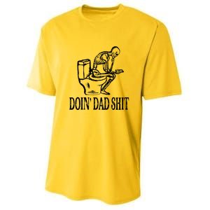 Doing Dad Shit Funny Skeleton Dad Joke Youth Performance Sprint T-Shirt