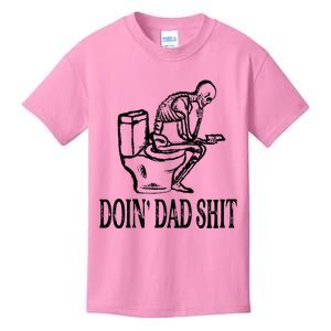 Doing Dad Shit Funny Skeleton Dad Joke Kids T-Shirt