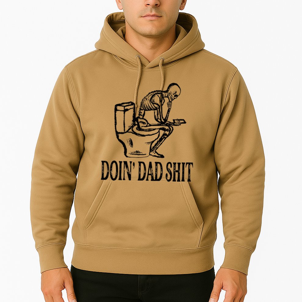 Doing Dad Shit Funny Skeleton Dad Joke Hoodie