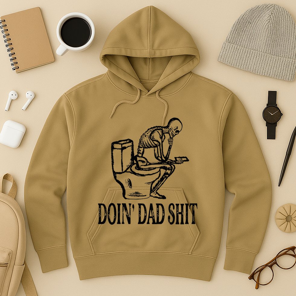 Doing Dad Shit Funny Skeleton Dad Joke Hoodie