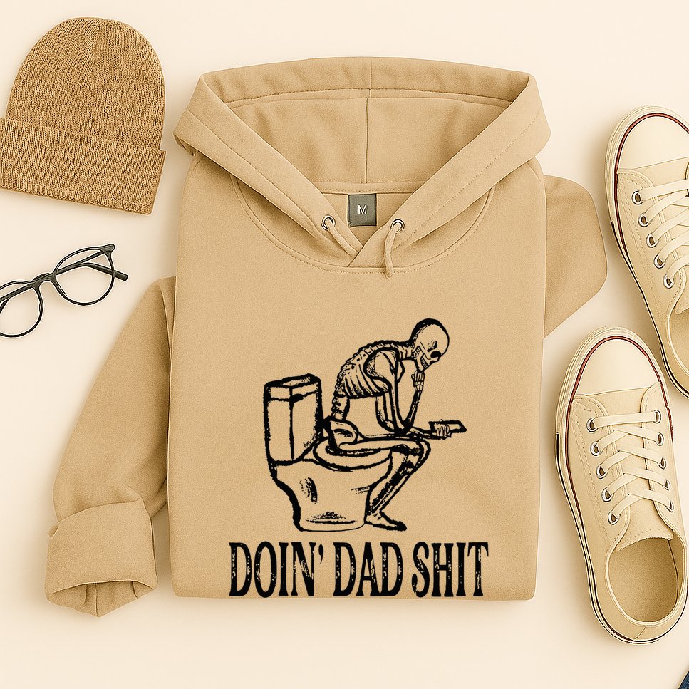 Doing Dad Shit Funny Skeleton Dad Joke Hoodie
