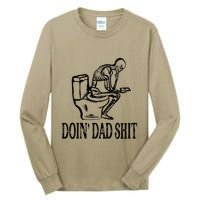 Doing Dad Shit Funny Skeleton Dad Joke Tall Long Sleeve T-Shirt