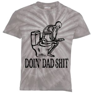 Doing Dad Shit Funny Skeleton Dad Joke Kids Tie-Dye T-Shirt