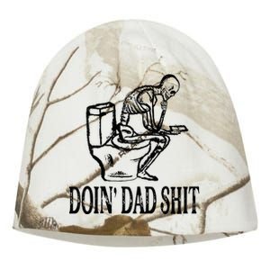 Doing Dad Shit Funny Skeleton Dad Joke Kati - Camo Knit Beanie