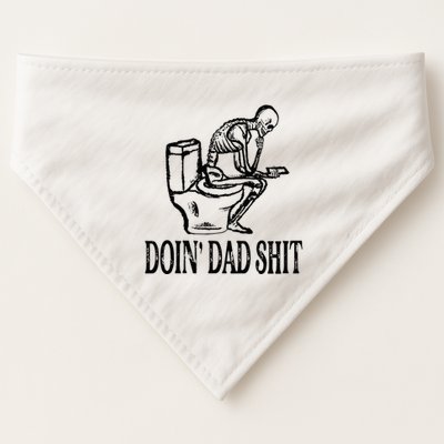 Doing Dad Shit Funny Skeleton Dad Joke USA-Made Doggie Bandana