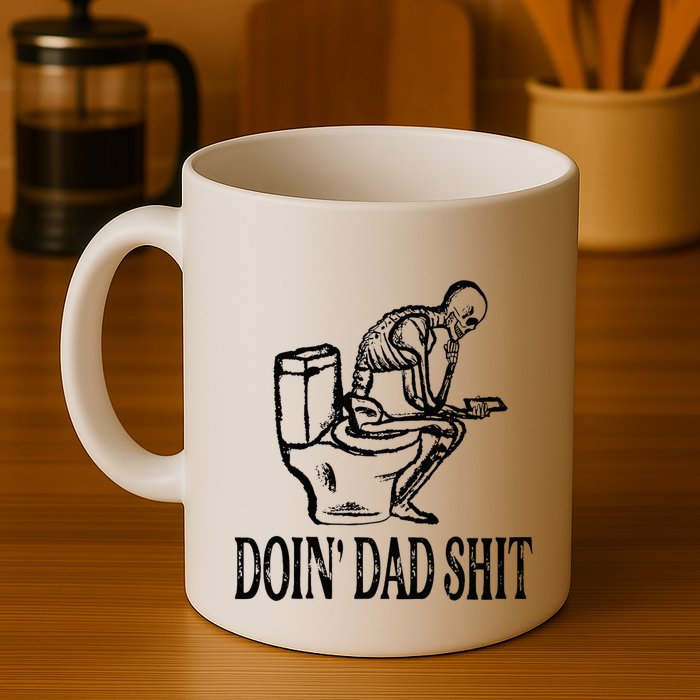 Doing Dad Shit Funny Skeleton Dad Joke Mug
