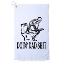Doing Dad Shit Funny Skeleton Dad Joke Golf Towel