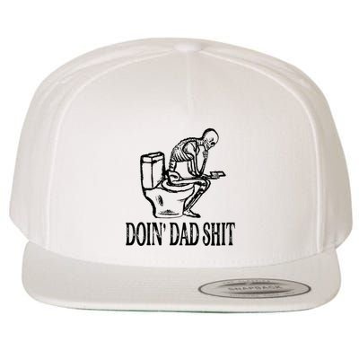 Doing Dad Shit Funny Skeleton Dad Joke Wool Snapback Cap