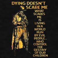 Dying Doesnt Scare Me What Scares Me Ladies PosiCharge Tri-Blend Wicking Tank