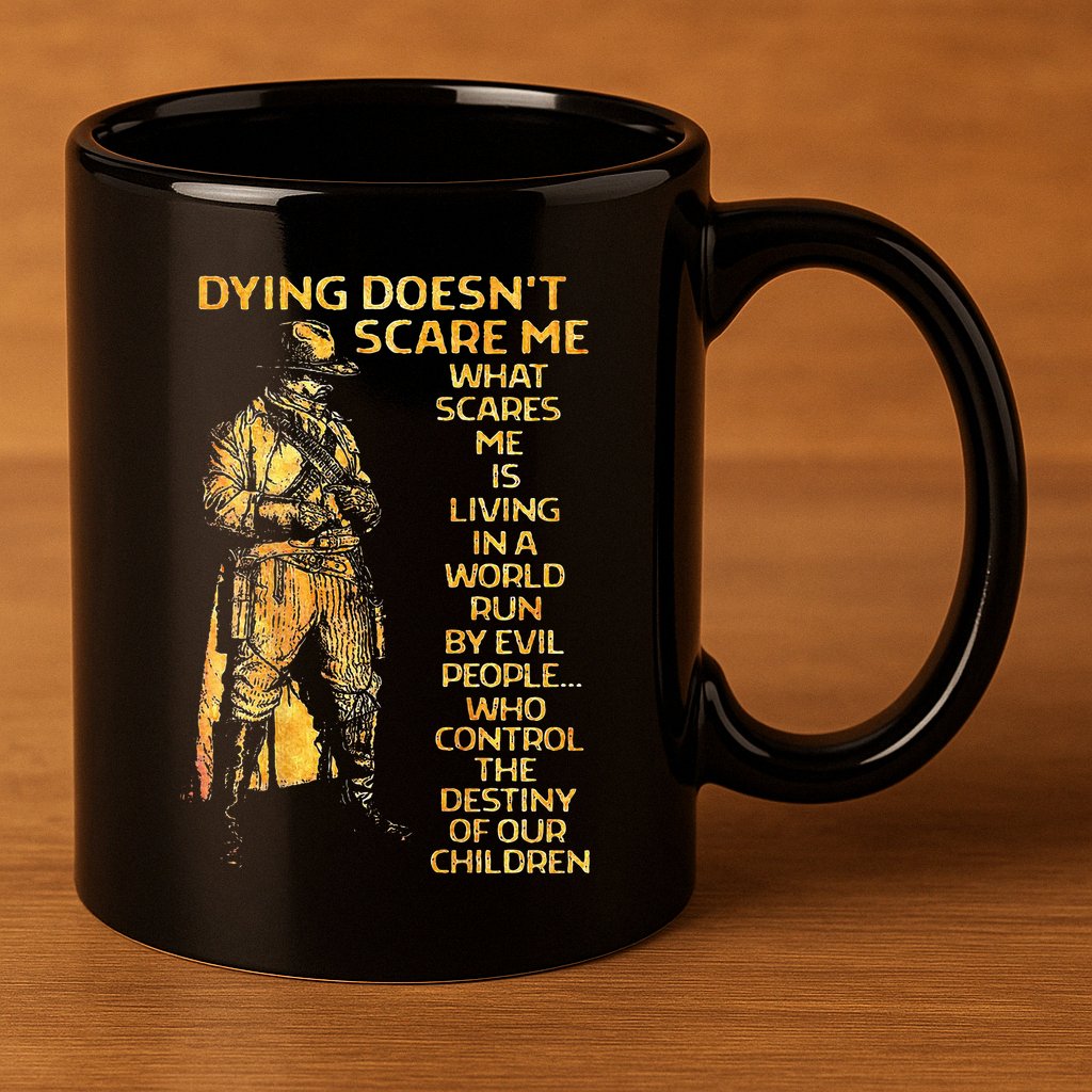 Dying Doesnt Scare Me What Scares Me 11oz C Handle Ceramic Mug