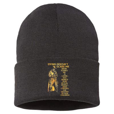 Dying Doesnt Scare Me What Scares Me Sustainable Knit Beanie
