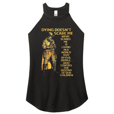 Dying Doesnt Scare Me What Scares Me Women's Perfect Tri Rocker Tank