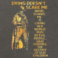 Dying Doesnt Scare Me What Scares Me Cotton Canvas Backpack