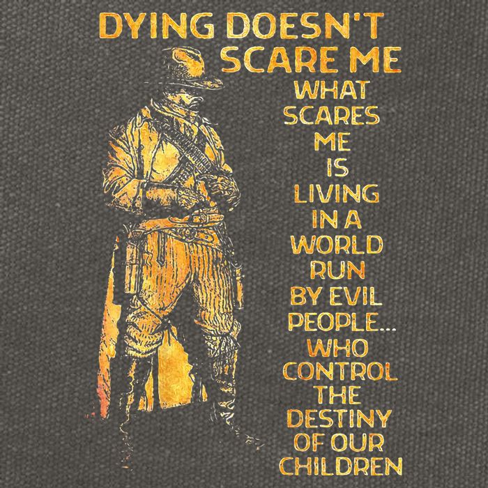 Dying Doesnt Scare Me What Scares Me Cotton Canvas Backpack